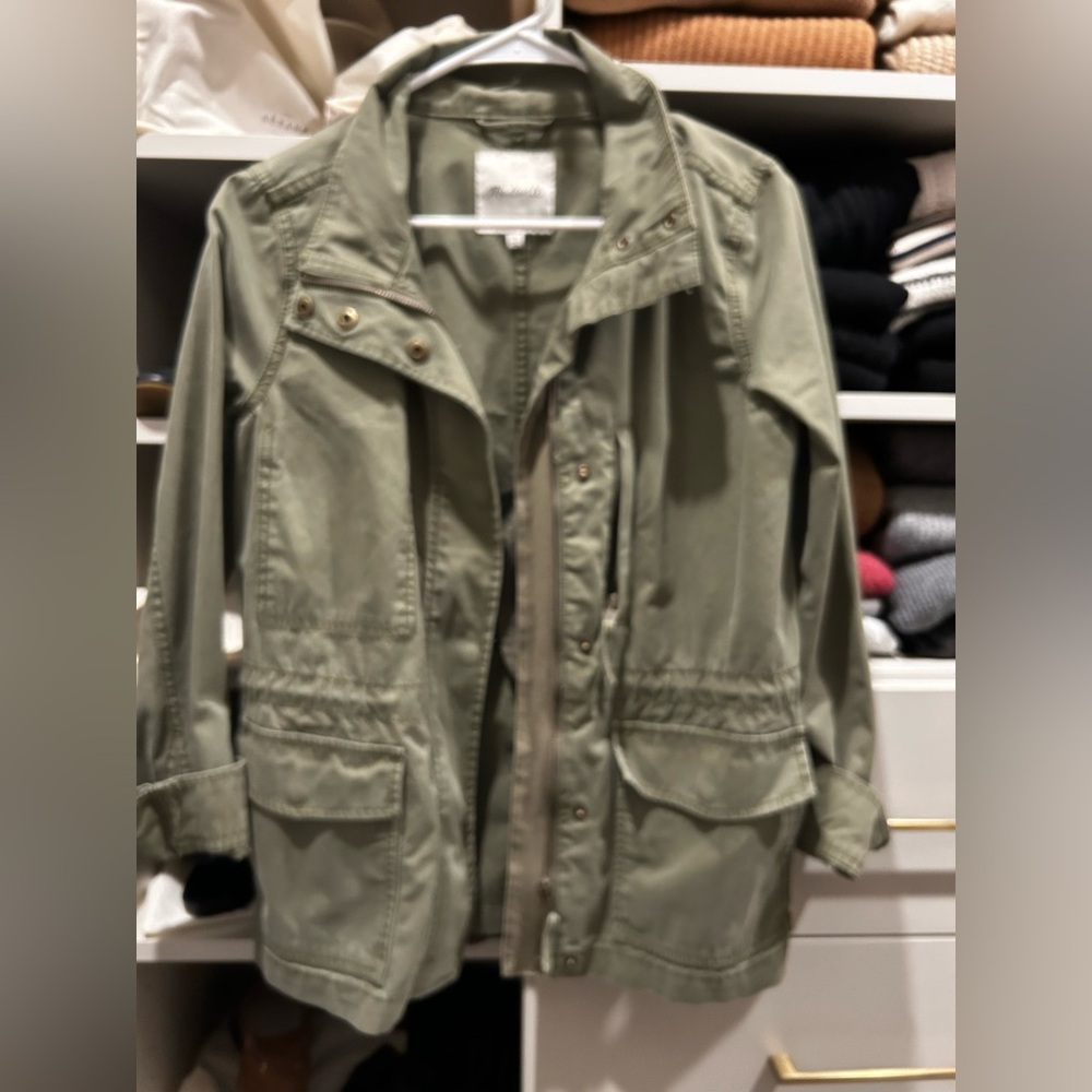 Madewell green canvas utility jacket